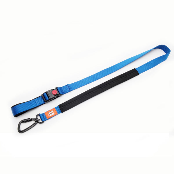 Canny Connect Lead in blue for medium to large dogs. With lockable buckle on handle and locking carabiner clip.